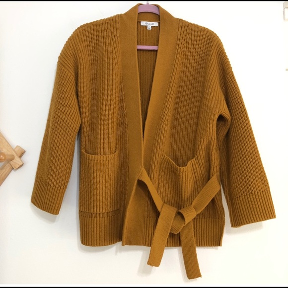 Madewell Madison Rib Side Tie Cardigan, XS - Picture 3 of 5